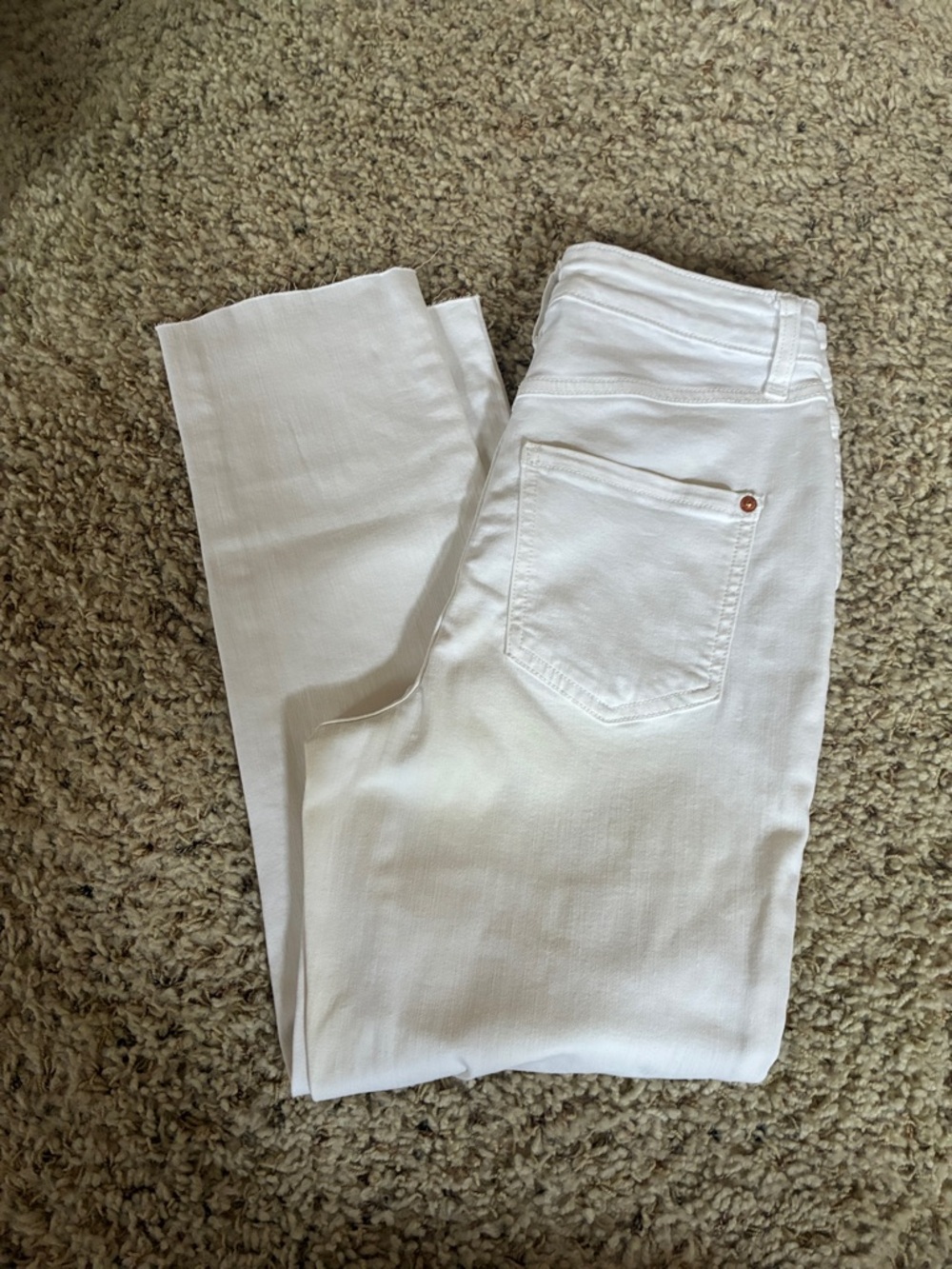 INC White High Rise Skinny Crop Jean